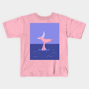 Tale of a Humpback whale's tail Illustration Kids T-Shirt